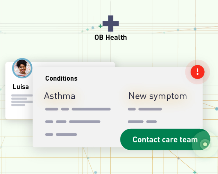 Alert of a patient's new asthma symptom